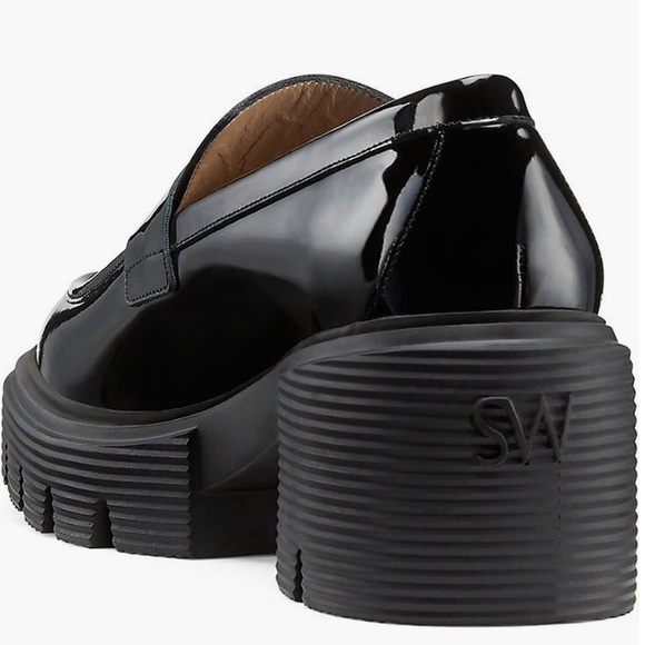NIB Stuart Weitzman Soho Loafer - Black Patent Leather